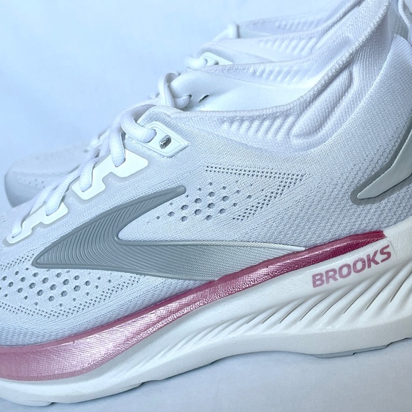 Brooks Glycerin 23 Size 8 Wide White Pink Harbor Mist - Picture 6 of 9